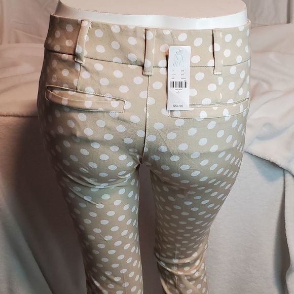 New York & Company Tan Polka Dot Pants - Picture 5 of 10